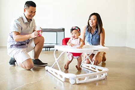 Joovy Spoon Walker, Adjustable Baby Walker, Activity Center, Red