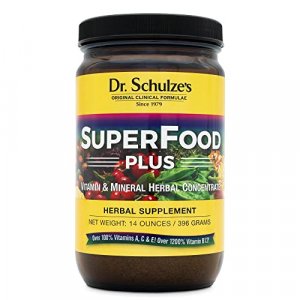Dr. Schulzes - SuperFood Plus|Vitamin and Mineral Herbal Concentrate|Daily Nutrition|Gluten-Free and Non-GMO|Vegan|14 Oz Powder|Packaging May Vary