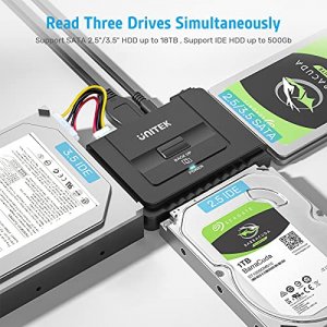 Unitek USB 3.0 to IDE and SATA Converter External Hard Drive Adapter Kit for Universal 2.5/3.5 HDD/SSD Hard Drive Disk, Included 12V/2A Power Adapter