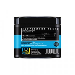 LiveLong Nutrition Glycerol Monostearate GMS Powder - Hydration, Endurance, Muscle Pump for Pre Workout. Multi use Powder for Homemade Ice Cream, and