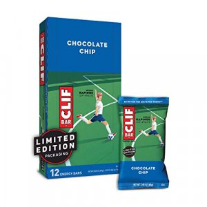 CLIF BARS - Energy Bars - Chocolate Chip - Made with Organic Oats - Plant Based Food - Vegetarian - Kosher (2.4 Ounce Protein Bars, 12 Count) Packagi