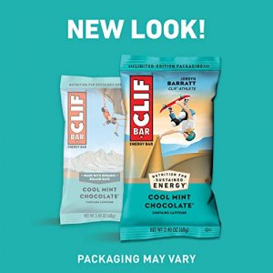 CLIF BARS - Energy Bars - Cool Mint Chocolate - With Caffeine - Made with Organic Oats - Plant Based Food - Vegetarian - Kosher (2.4 Ounce Protein Ba
