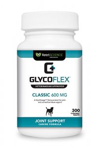 VetriScience Laboratories GlycoFlex Classic Hip and Joint Supplement for Dogs, 600 Mg, 300 Chewable Tablets