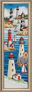 Janlynn Lighthouses Counted Cross Stitch Kit-6X21 14 Count