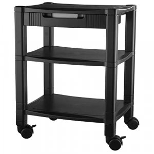 Kantek Mobile Printer Stand, 3 Shelf with Drawer, 17