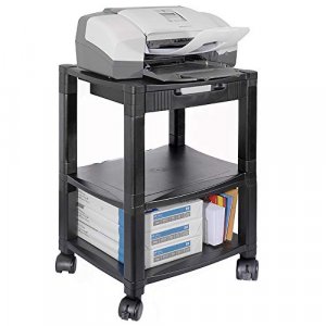 Kantek Mobile Printer Stand, 3 Shelf with Drawer, 17