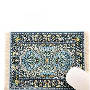 Beautiful Blue Oriental Rug Mousepad - Oriental Carpet Computer Mousemat Miniature