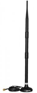 Gadgets World FBA_ALFA-ARSN19M Alfa 9dBi WiFi Booster SMA Omni-Directional High-Gain Screw-On Swivel Antenna with Magnetic Base