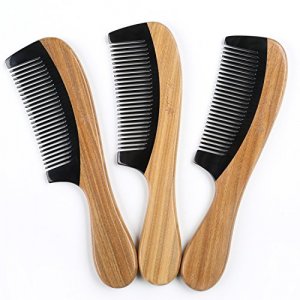 Breezelike Sandalwood Hair Comb - No Static Handmade Wide Tooth Comb -  Natural Wooden Detangling Comb with Gift Box