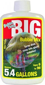 BUBBLETHING Big Bubble Mix Bubbles Biggest by Far. (See Our Videos.) Refills All Giant Bubble Wands, Machines. Makes Easy Safe Solution for Kids, Age