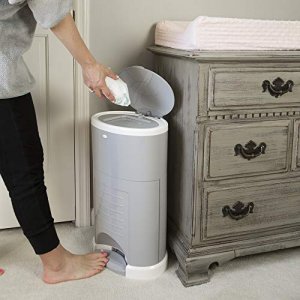 Dekor Plus Hands-Free Diaper Pail | Gray | Easiest to Use | Just Step Drop Done | Doesnt Absorb Odors | 20 Second Bag Change | Most Economical Refill