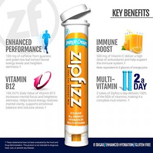 Zipfizz Healthy Energy Drink Mix Hydration with B12 and Multi Vitamins, Orange Cream, 7.76 Oz, Pack of 20