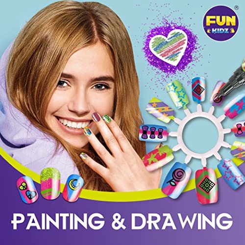Kids Nail Kit For Girls Ages 7-12, Funkidz Ultimate 315Pcs Nail