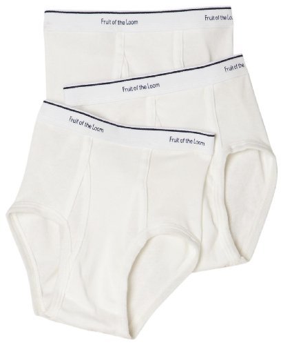 Fruit Of The Loom Little Boys' Full Cut Cotton Brief, White, Small