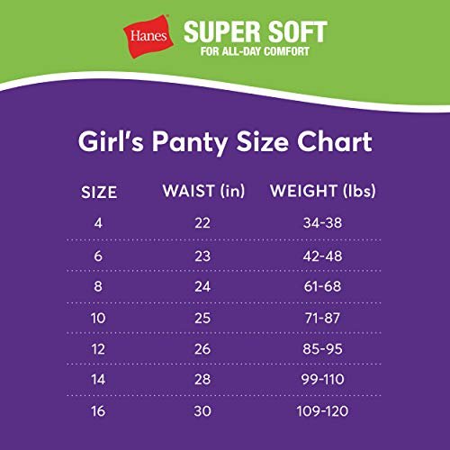 Hanes 16-Pack Little & Big Girls Brief Panty, Color: Assorted