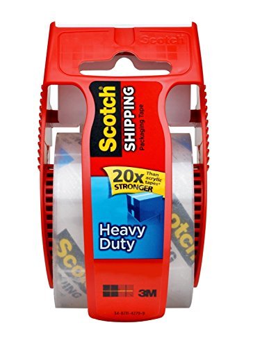 Scotch Heavy Duty Shipping Packaging Tape, 1.88x 27.7 yd, Great for  Packing, Shipping & Moving, Clear, 1 Dispensered Roll (142L)