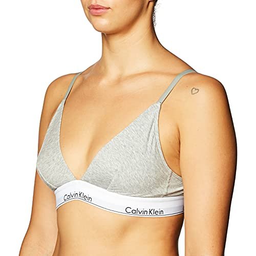 Calvin Klein Women'S Modern Cotton Triangle Bra , -Grey Heather, M -  Imported Products from USA - iBhejo