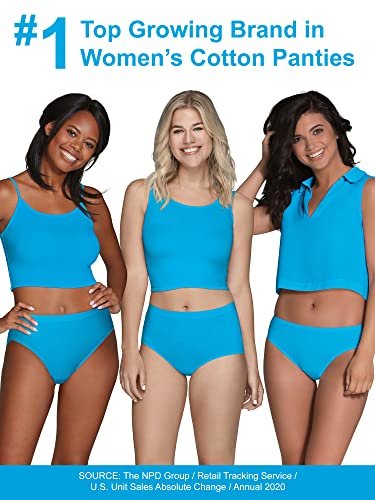 Fruit Of The Loom Women'S Eversoft Underwear, Tag Free & Breathable,  Available In Plus Size, Brief-Cotton-6 Pack-White, 7 - Imported Products  from USA - iBhejo