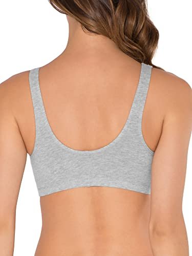 Fruit Of The Loom Womens Front Closure Cotton Sports Bra, Black