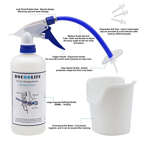 BOCOOLIFE Electric Earwax Remove Removal Ear Irrigation System Kit