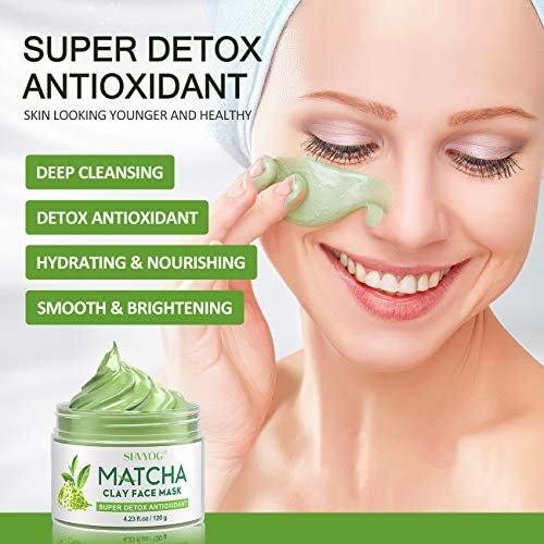 lemmer udvikle bevægelse SHVYOG Matcha Green Tea Face Mask, Deep Cleansing & Moisturizing &  Hydrating Facial Clay Mask for Acne, Blackheads, Pores, Wrinkles - Imported  Products from USA - iBhejo