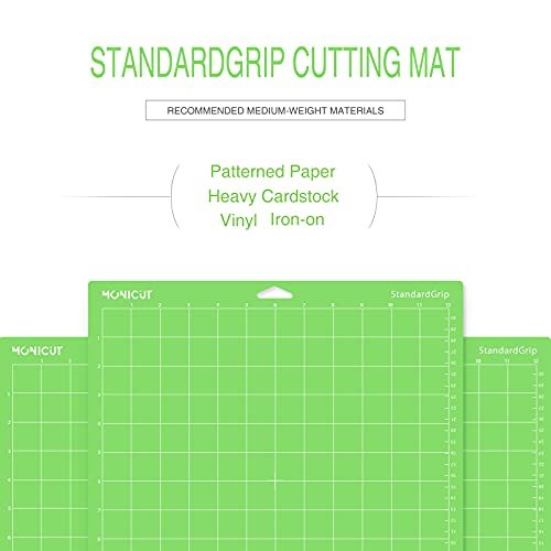 Cricut StandardGrip Mats 12in x 12in, Reusable Cutting Mats for Crafts ,Use  with Cardstock, Iron On, Vinyl and More, Compatible with Cricut Explore &  Maker (2 Count,Green) 