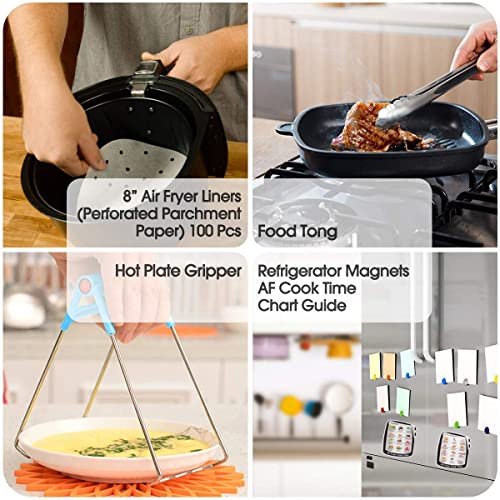 8 inch Air Fryer Accessories with Recipe Cookbook