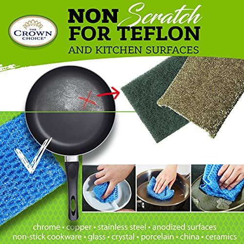 Odor Free Scrub Pads Combo (3PK) – Replace Kitchen Dish Sponge, Dish  Scrubbers for Washing Dishes – Reusable Sponge & Scrubber for Cleaning –  All