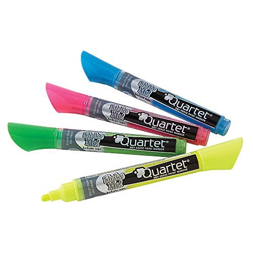 EXPO 16074 Vis-A-Vis Wet-Erase Overhead Transparency Markers, Fine Point,  Assorted Colors, 4-Count