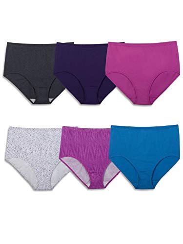 Fruit Of The Loom Women'S Covered Waistband 6 Pack, Multicolor/Assorted, 10  - Imported Products from USA - iBhejo