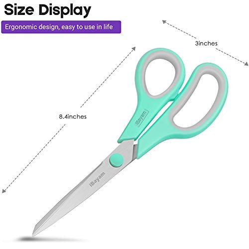 Scissors Bulk black 6-Pack, All Purpose Scissors Stainless Steel Sharp  Scissors for Office Home General Use Craft Supplies, High/Middle School