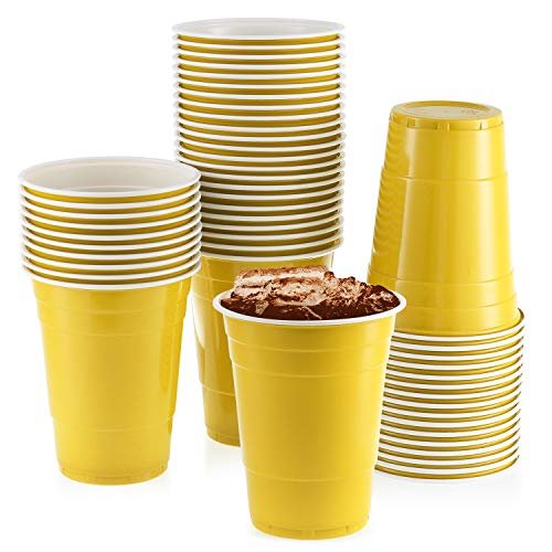 StarMar Red Plastic Cups, [50 Pack] 16 Oz Party Cup Disposable Cup Big  Birthday party Cups