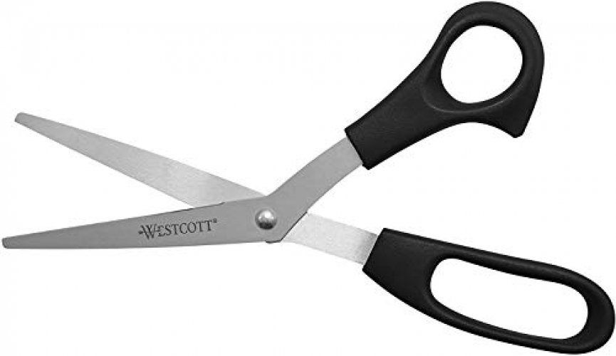 Westcott 13402 Scissors, All-Purpose Bent Scissors For Office And Home,  Black, 3 Pack - Imported Products from USA - iBhejo