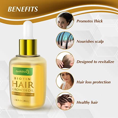 Hair Growth Serum - Biotin Hair Regrowth Oil Prevent Hair Loss and Natural  Serum for Thicker, Stronger, Longer Hair Treatment Men and Women  Oz (  - Shop Imported Products from USA