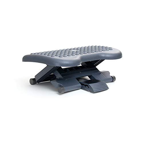 SUN-FLEX Ergonomic Height Angle Adjustable Footrest Under Desk for Sitting  and Standing,Intuitive Foot Stool and Leg Support for Standing Desk (Black)