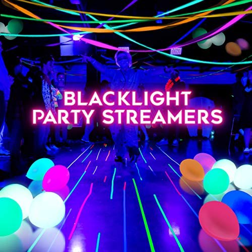 Blacklight Neon Party Supplies Glow in the Dark Neon Streamers Garland  Fluorescent Balloon UV Tape for Blacklight Party Decor
