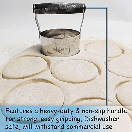 Cookie Cutters Circle Biscuit Butters (5 Pieces/ Set), Round Cookies Cutter  with Handle, Professional Baking Dough Tools (Round) 