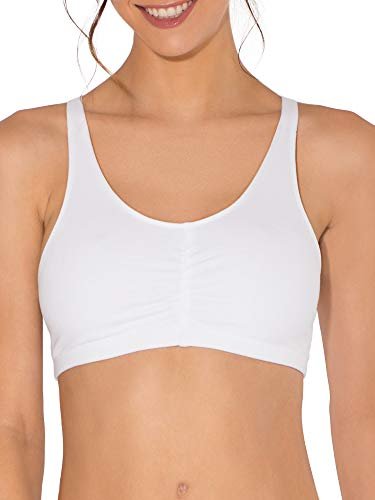 Fruit Of The Loom Women'S Adjustable Shirred Front Racerback Sports Bra,  Heather Grey/White/Black Hue, 44 - Imported Products from USA - iBhejo