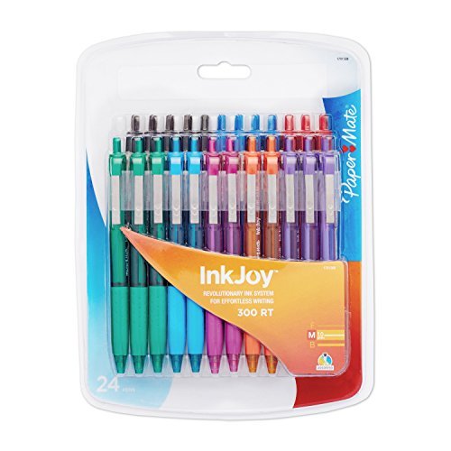 Paper Mate Inkjoy 300Rt Retractable Ballpoint Pen, Medium Point, Assorted  Colors, 24-Count - Imported Products from USA - iBhejo