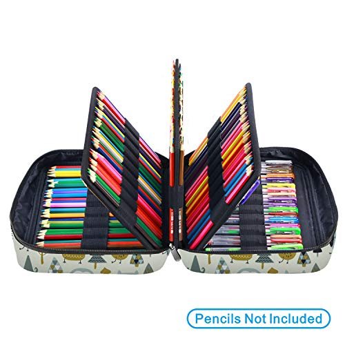 YOUSHARES 166 Slots Colored Pencil Case Holder - Pen Case