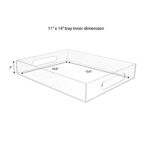  Isaac Jacobs Clear Acrylic Serving Tray (11x14) with