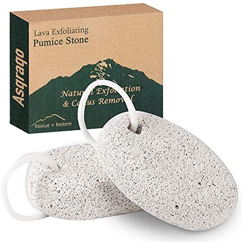 2PCS Natural Pumice Stone, Asqraqo Lava Pedicure Tools Hard Skin Callus  Remover For Feet And Hands - Foot File Exfoliation To Remove Dead Skin, And