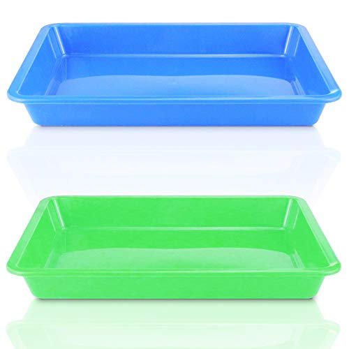 QTLCOHD 12 Pcs Multicolor Plastic Art Trays Activity Tray Organizer Serving  Tray for Arts and Crafts, Painting, Beads, DIY Projects, Organizing Supply