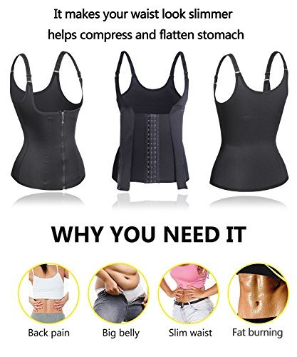 Gotoly Women Waist Trainer Corset Cincher Belt Tummy Control Postpartum  Body Shaper Sport Workout Girdle Slim Belly Band(Black Large) 