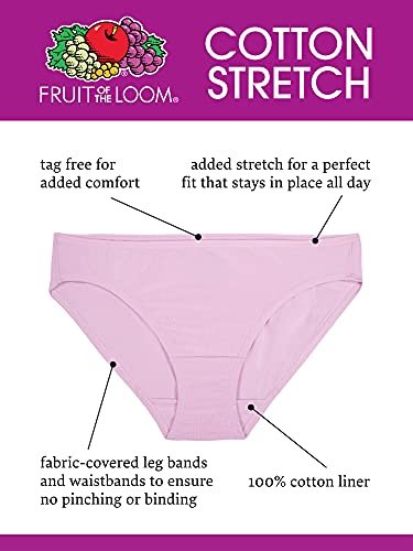 Fruit Of The Loom Women'S Cotton Stretch Panties, Bikini - 6 Pack -  Assorted Color, 7 Us - Imported Products from USA - iBhejo