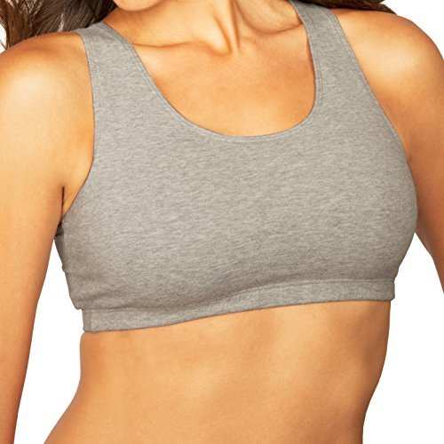 Fruit of the Loom Womens Built Up Tank Style Sports Bra, grey