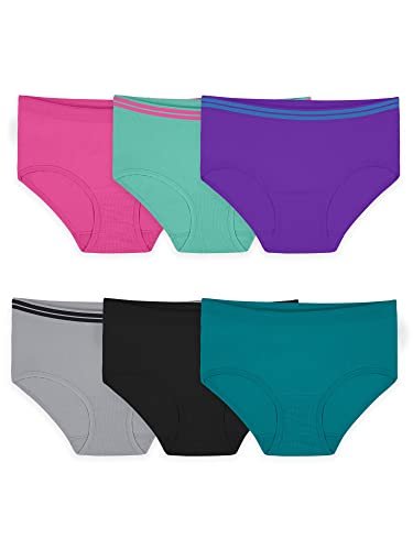 Fruit Of The Loom Girls Seamless Underwear Multipack Briefs, Brief - 6 Pack  Assorted, 14-16 Us - Imported Products from USA - iBhejo
