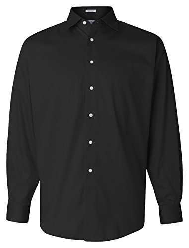 calvin klein men's black dress shirt