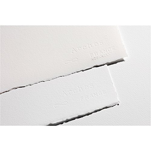 Arches Watercolor Pad 10x14-inch Natural White 100% Cotton Paper - 12 Sheet  Arches Watercolor Paper 140 lb Cold Press Pad - Arches Art Paper for