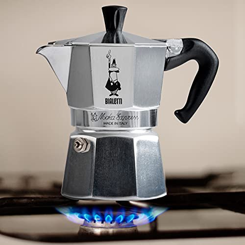 Coffee Pot, Stainless Steel Moka Pot Italian Coffee Maker 9 cup/15 OZ  Stovetop Espresso Maker for Gas or Electric Ceramic Stovetop Camping Manual